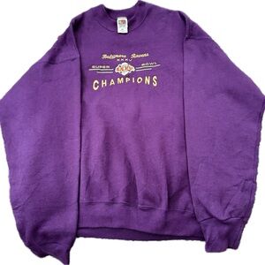 Vintage 2001 Baltimore Ravens Super Bowl Embroidered Crewneck